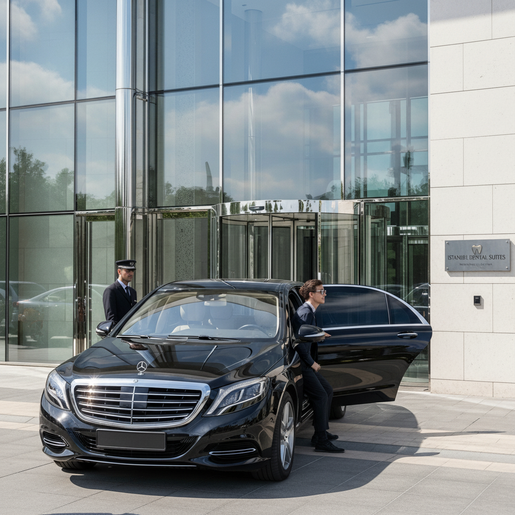 VIP-Ankunftsservice für Zahnbehandlung in der Türkei Zähne machen in der Türkei beginnt mit einem exklusiven VIP-Transfer vom Flughafen direkt zu Ihrer modernen Klinik