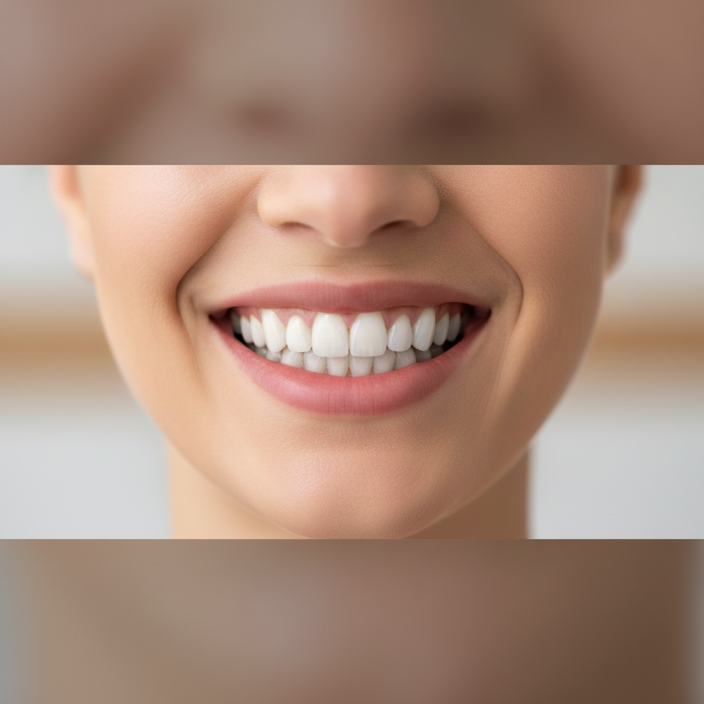 Successful All-on-4 Dental Implant patient smile. All-on-4 Dental Implants Switzerland: A patient's perfectly restored smile after successful osseointegration and final prosthesis.