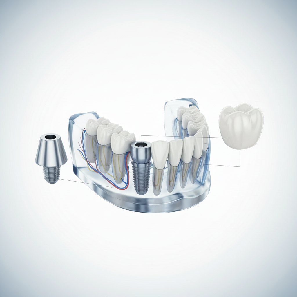 Advanced Dental Implant Components and Planning Dental Implants Cost in Switzerland covers advanced diagnostics, surgical planning, and the essential implant components.