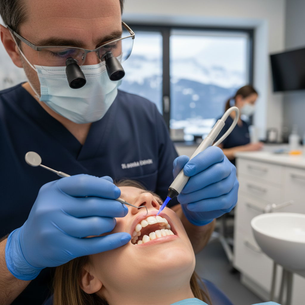 Dental Veneer Bonding Process in Switzerland Veneers in Switzerland ensure precise bonding and final adjustments for a flawless, radiant smile.