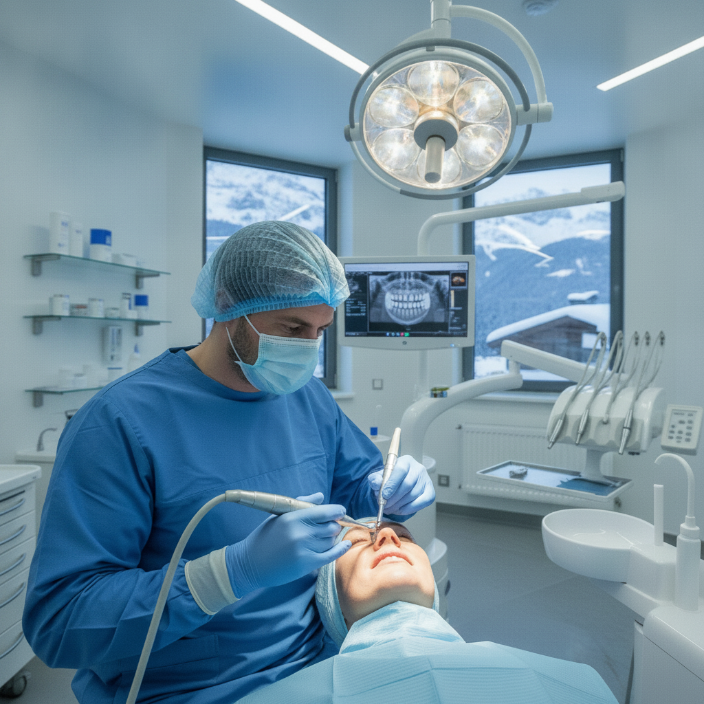 Same Day Dental Implants Switzerland, offering immediate aesthetic and functional restoration during the surgical placement procedure.