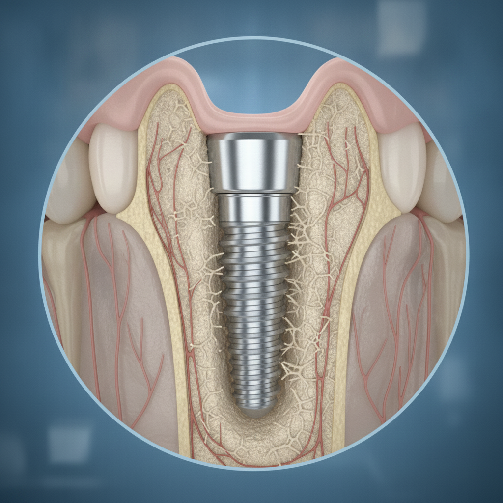 How Long Do Dental Implants Take Switzerland? A titanium dental implant integrates with the jawbone, a crucial step for long-term stability.
