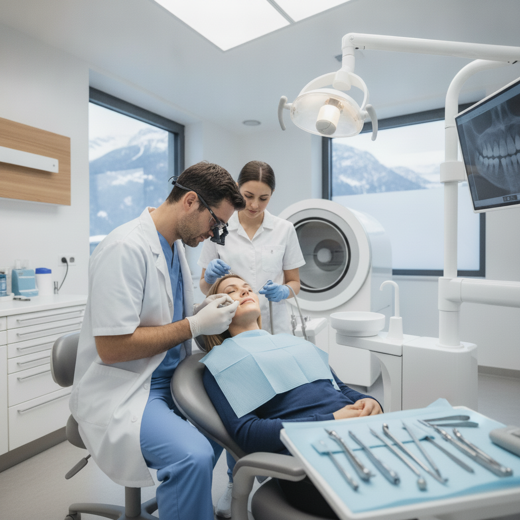 Dental Treatments Painful in Switzerland are minimized with precise local anesthesia application in modern clinics
