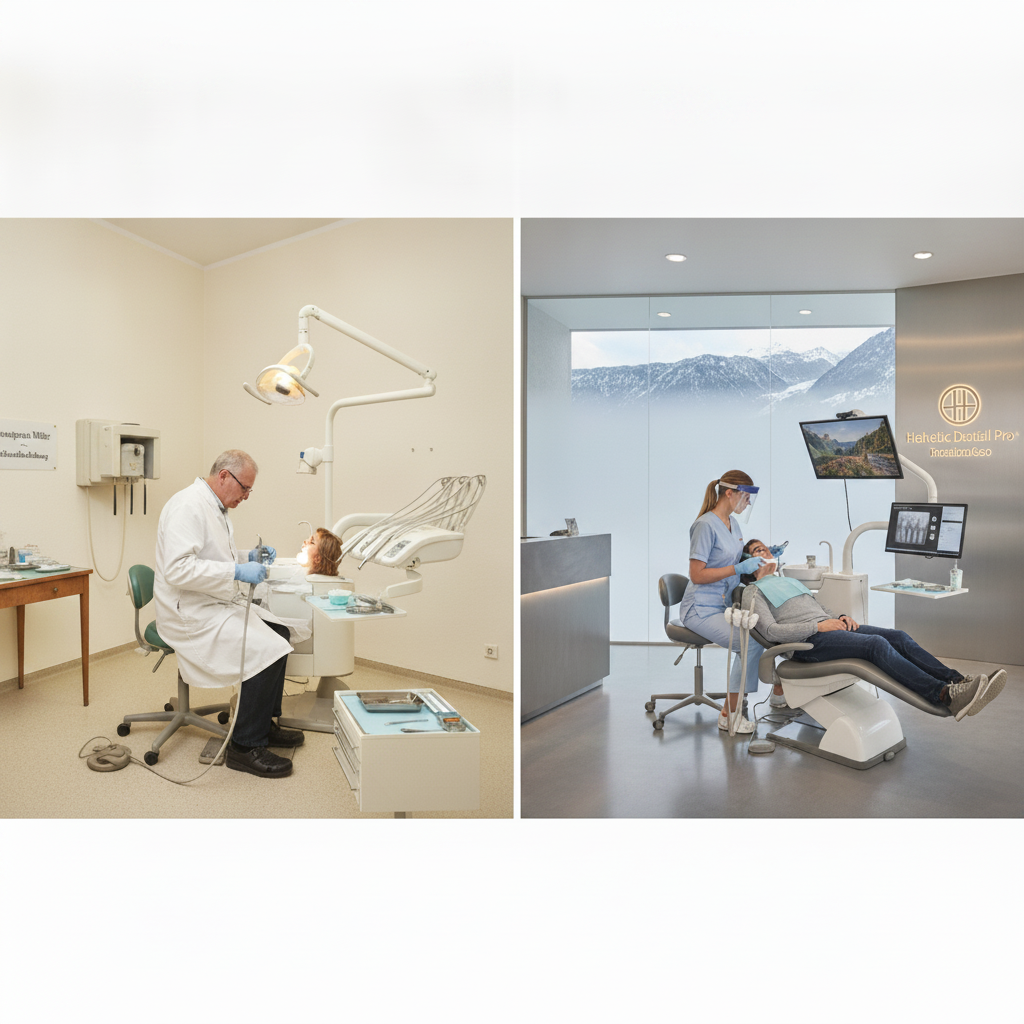 Public vs Private Dental Care Switzerland illustrates the distinct choices and environments in Swiss oral healthcare.