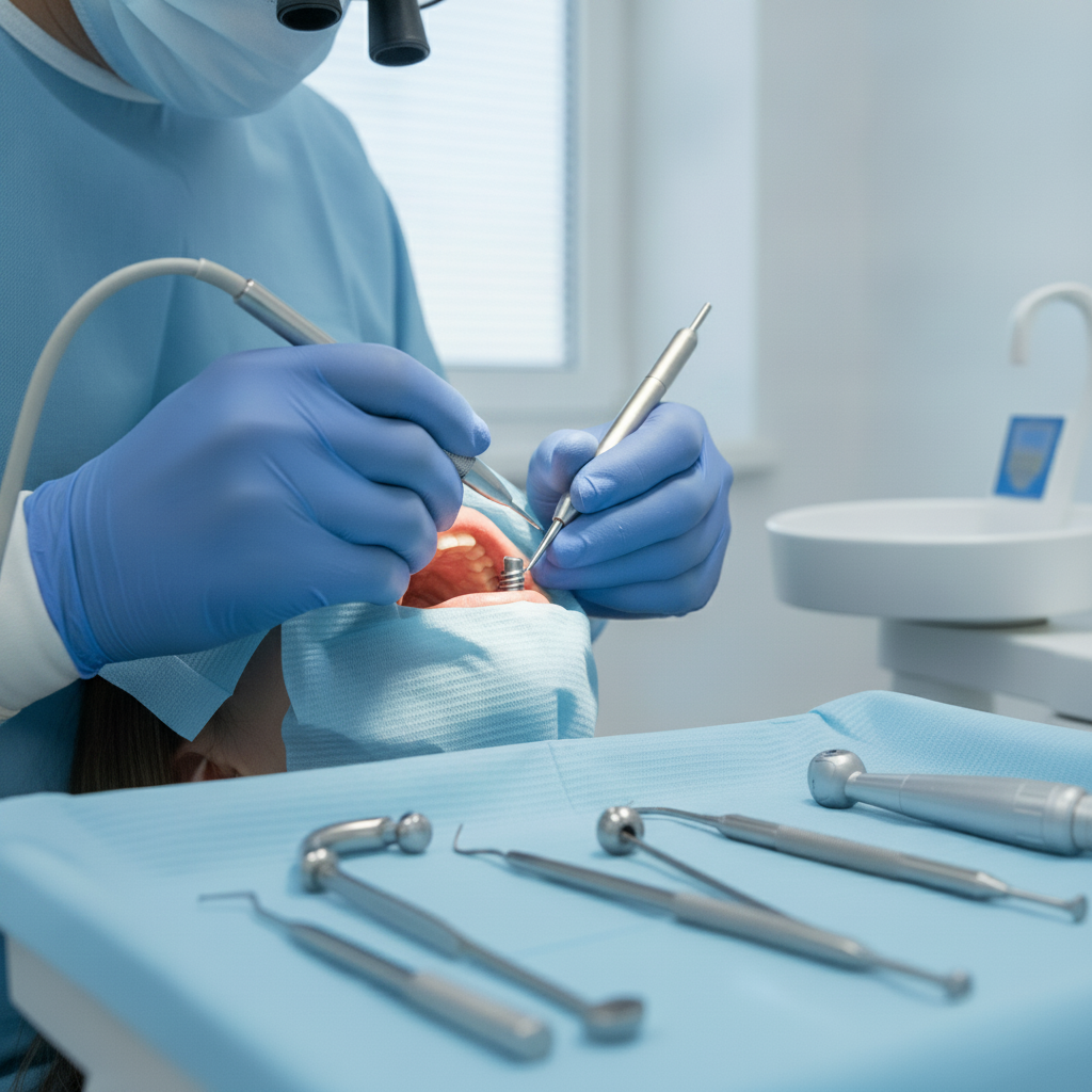 Surgical placement of a dental implant Best Dentists in Zurich for Implants perform precise surgical placement of titanium implants for lasting dental restoration