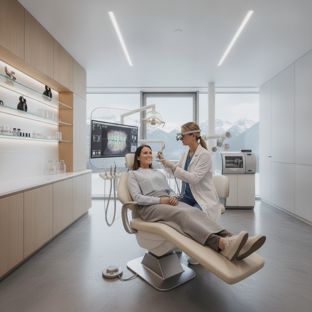Public vs Private Dental Care Switzerland showcases advanced technology, comfort, personalized attention in a Swiss private dental clinic.